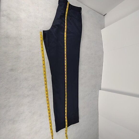 Dockers Premium Flat Front Relaxed Fit Blue Slacks. Size 38X32 - Picture 6 of 10